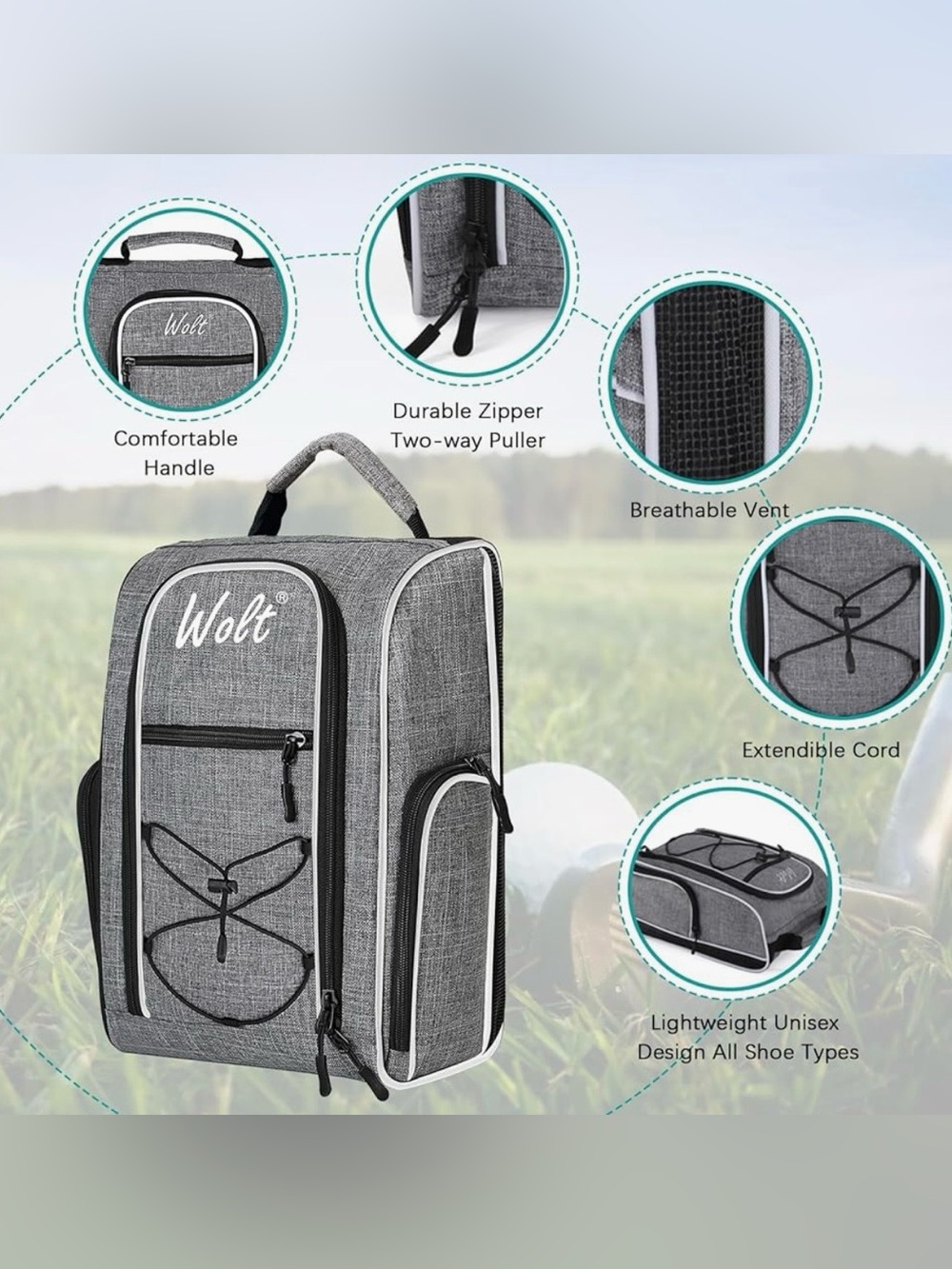 Wolt Golf Shoe Bag man / Women